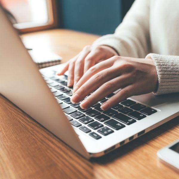 Student on Laptop